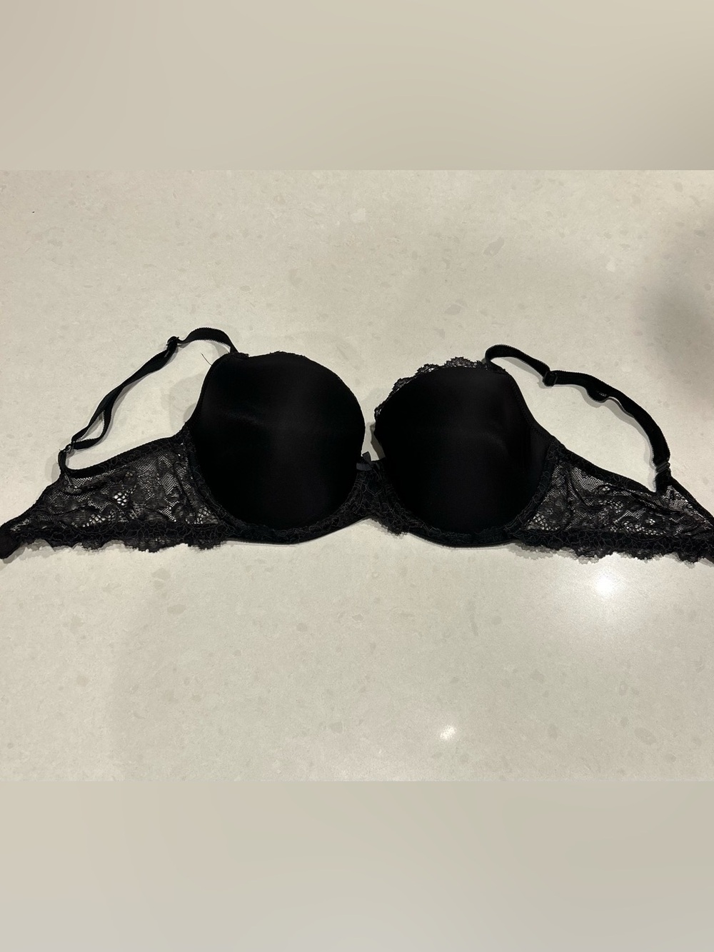 Victoria's Secret Black Lace Push-Up T-Shirt Bra